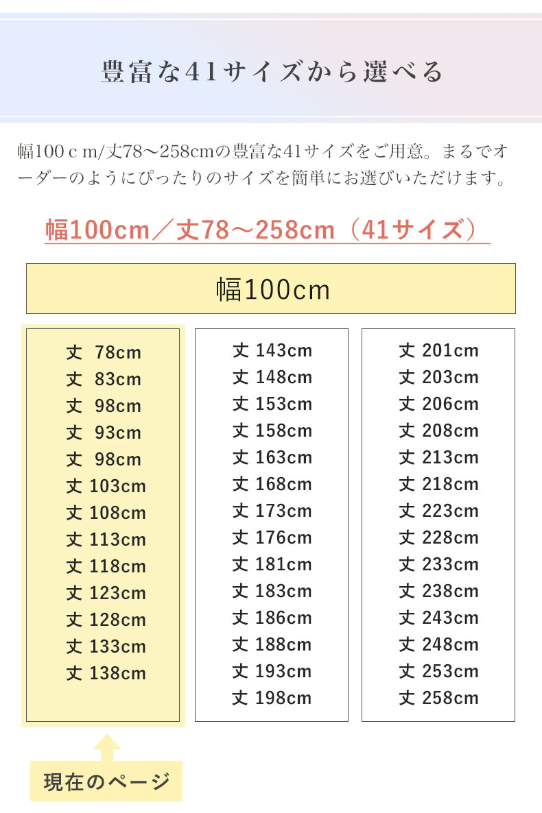 多サイズ 既製レースカーテン ルミエールボイルのサイズ1