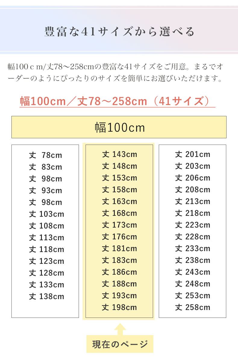 多サイズ 既製レースカーテン ルミエールボイルのサイズ1