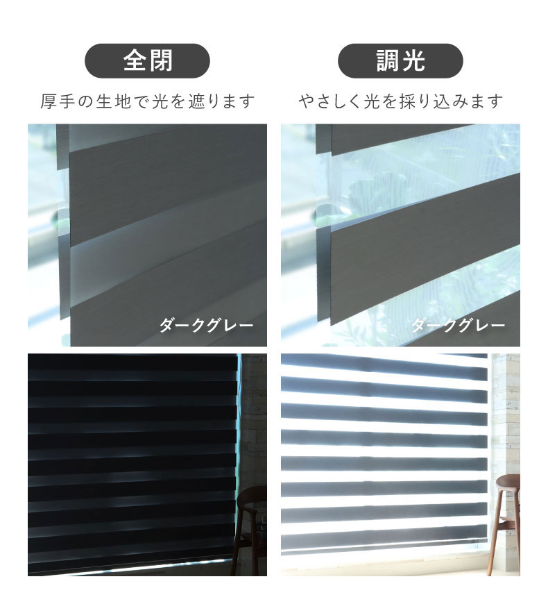 調光 遮光 ロールスクリーン バリーシャの機能