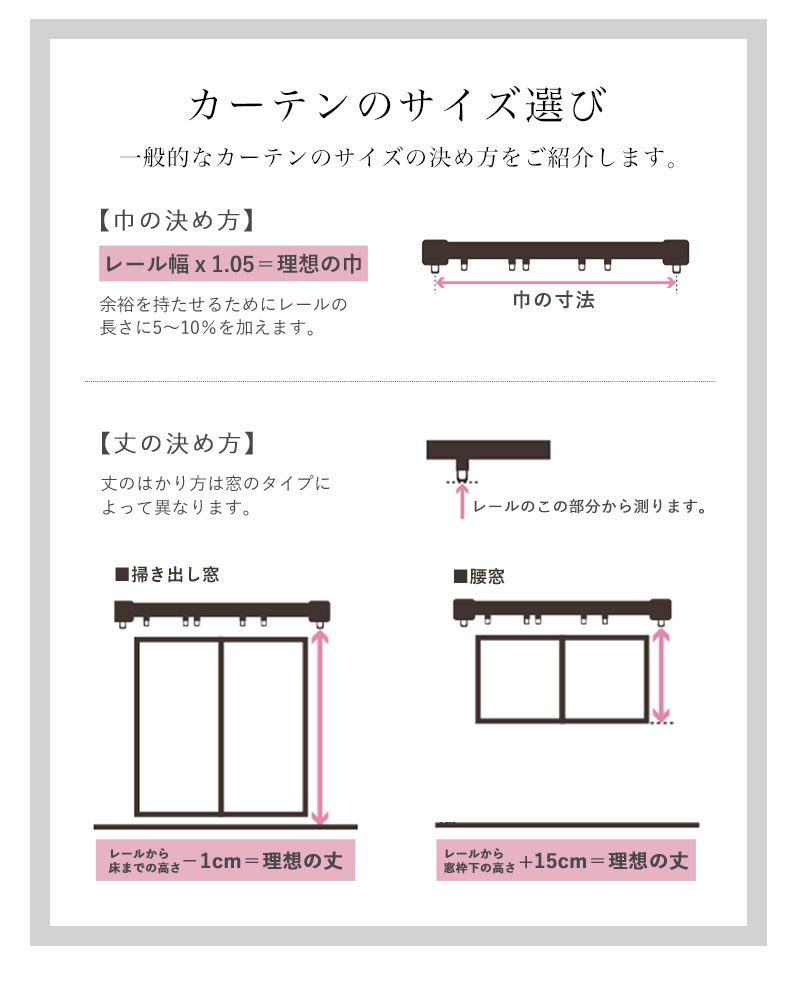 多サイズ既製カーテン ドウブツズカンのサイズ2