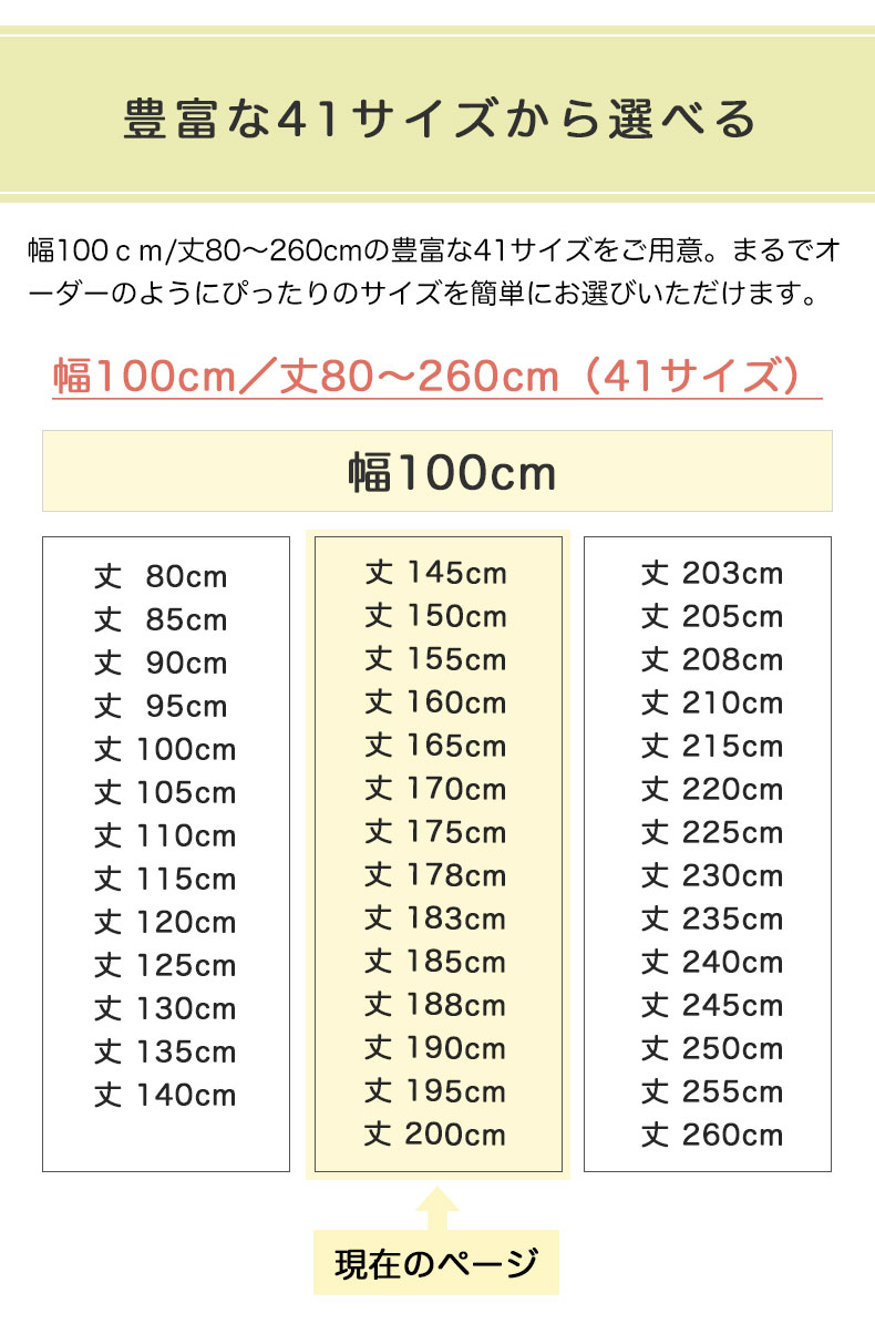 多サイズ既製カーテン ノリモノズカンのサイズ1