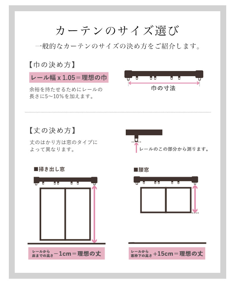 多サイズ既製カーテン ノリモノズカンのサイズ2