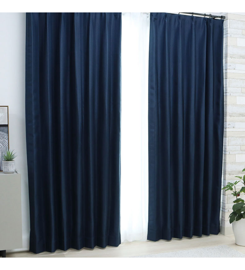 ドレープカーテン（厚地） メタリックラインNV