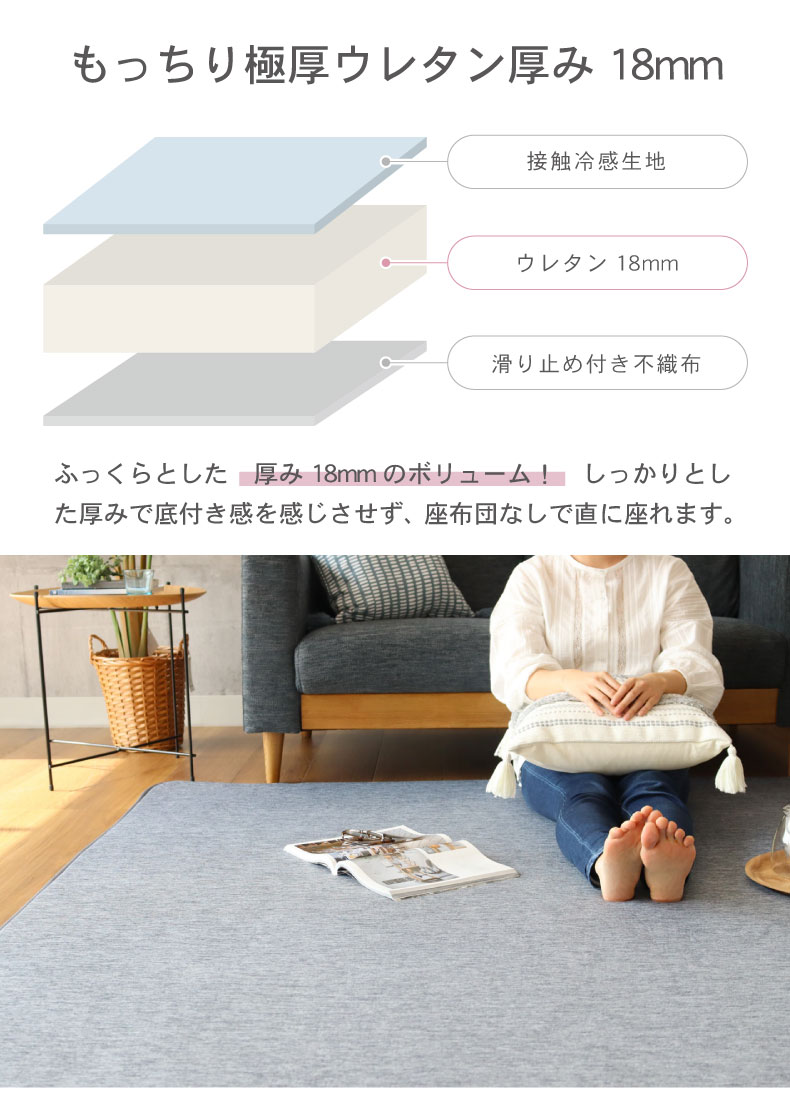接触冷感ラグ マナクールグラの機能