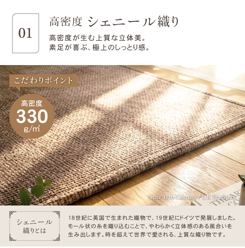 はっ水ラグ NAGOMIの機能