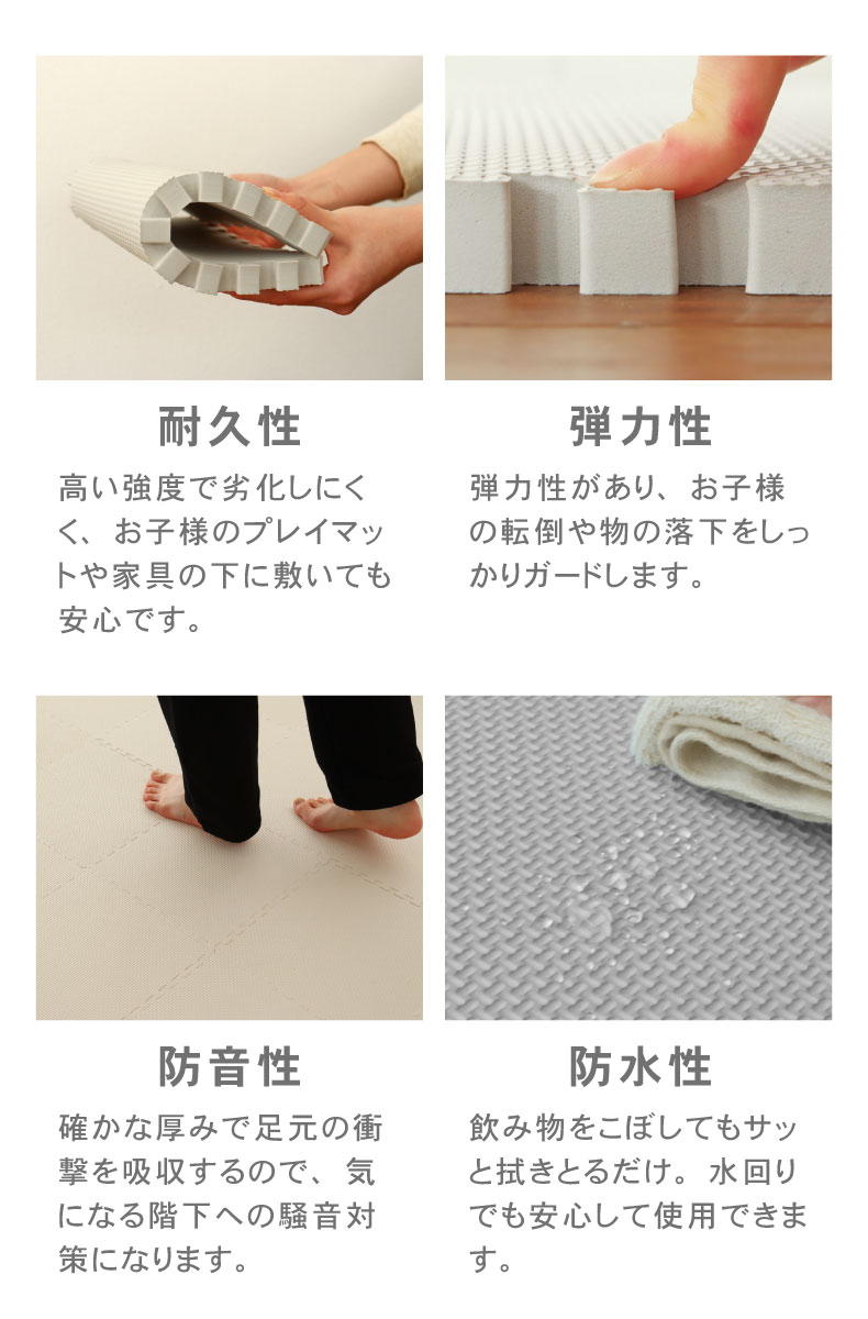 約2畳 36枚セット 30x30 ジョイントマット ゴクアツの機能