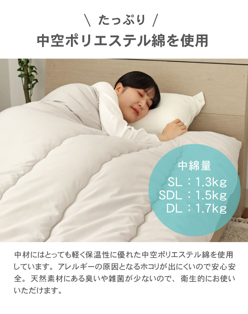 抗菌防臭・防ダニ掛け布団の機能