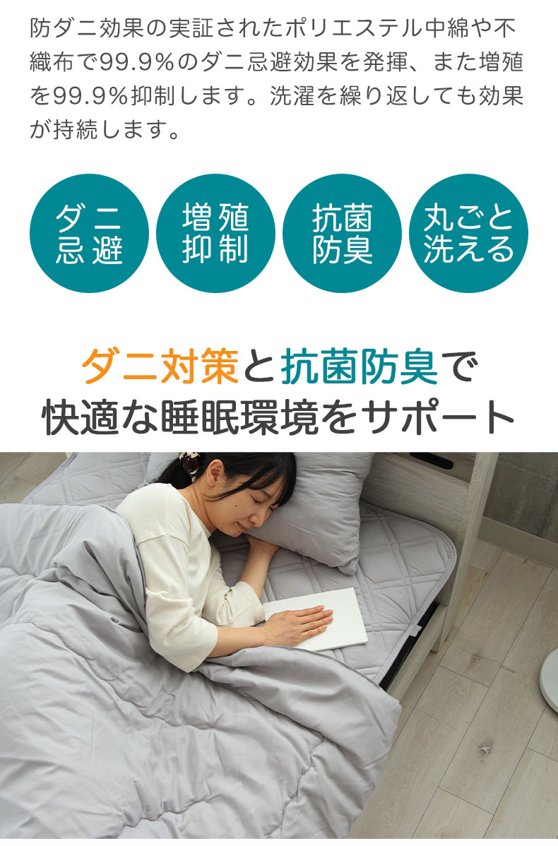 肌掛け布団 ダニスト2の機能