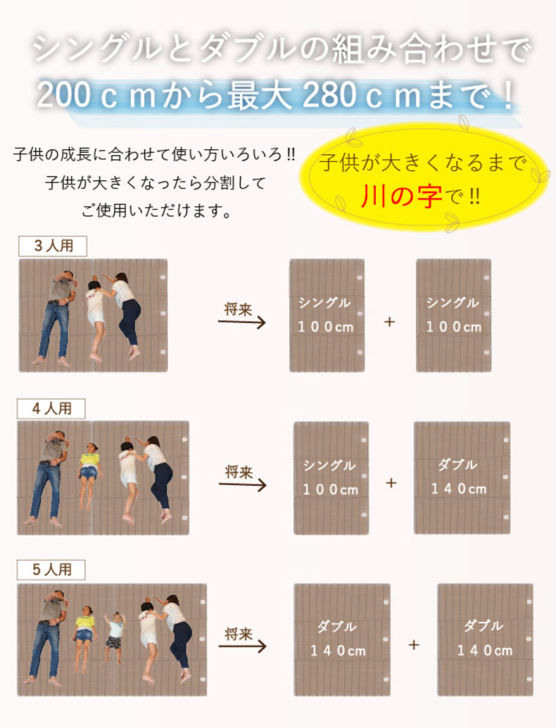 【送料無料】【通販限定】 つなげて使えるマットレスの機能