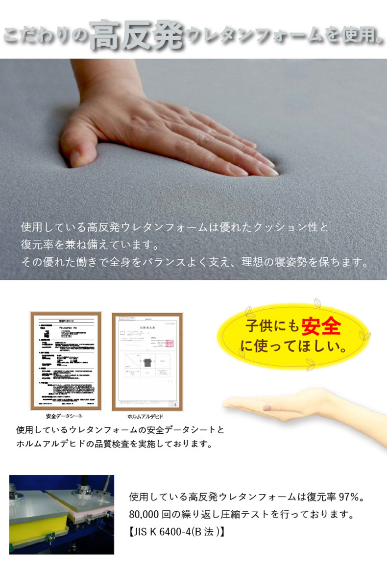 【送料無料】【通販限定】 つなげて使えるマットレスの機能