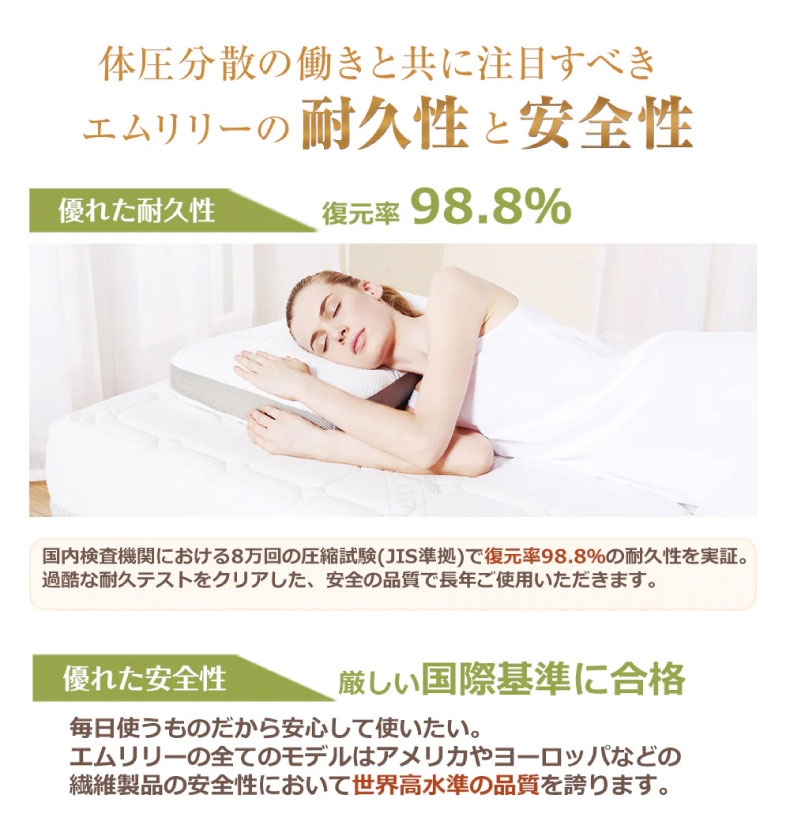 3cmマットレストッパー エムリリーエコヘルスの機能
