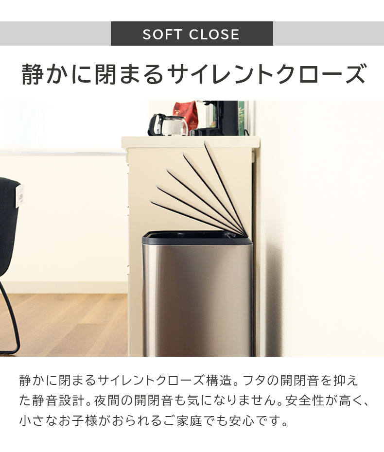 50L ステンレス ダストボックス レクトの機能