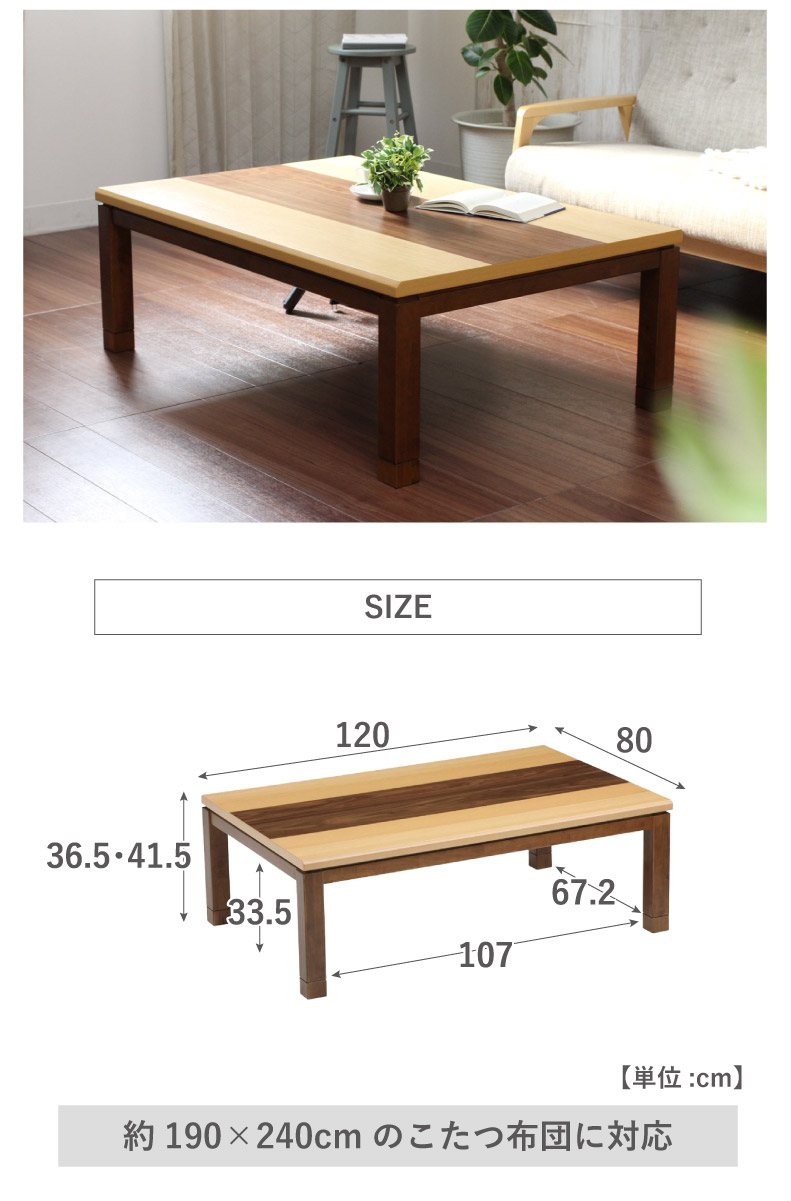 こたつ あおばのサイズ1