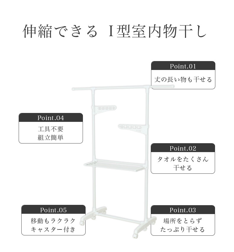 I型室内物干しの機能