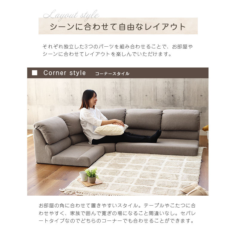 2人用 ソファ フラットの機能