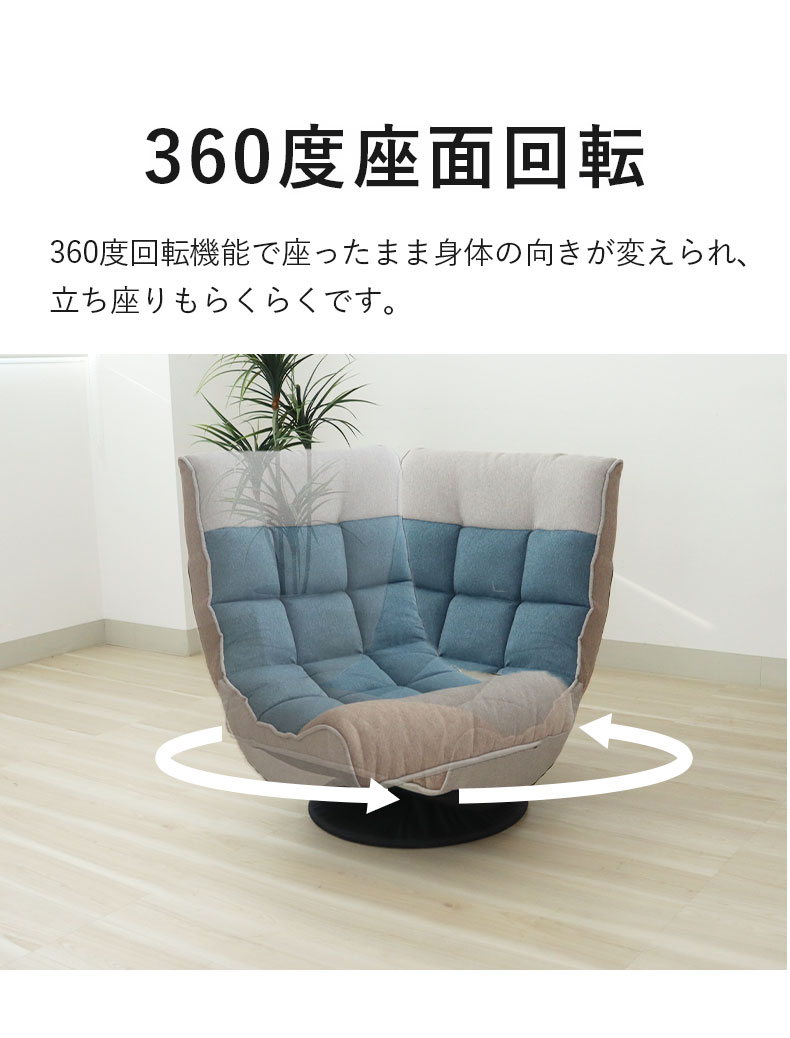 リラックス回転座椅子 アルクス ヴィンテージの機能