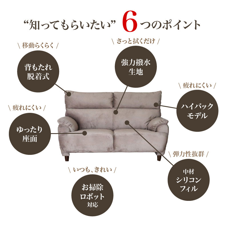カウチソファ エッジの機能