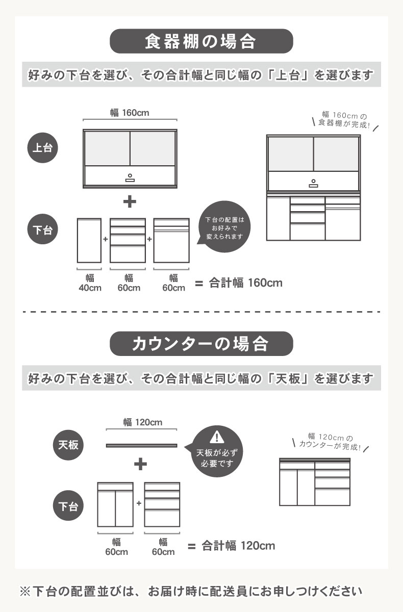 幅60cm食器棚 下台60開戸 ネオ | 食器棚 の通販 | マナベネット