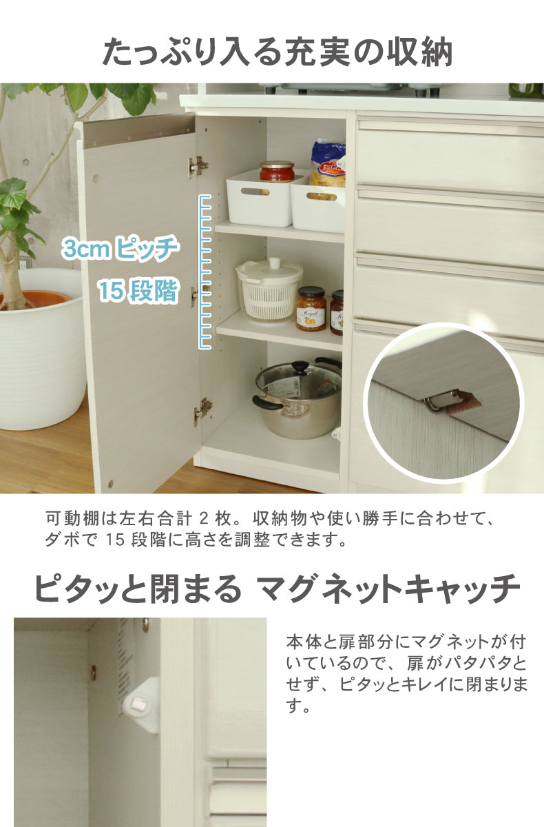 食器棚（右） 幅40cm 下台 開き戸(右開き) ネオ