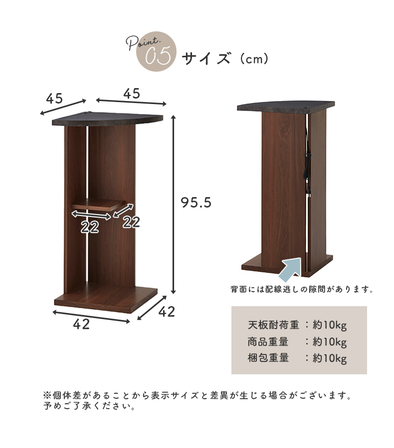 コーナー部カウンター ホルダー2のサイズ1