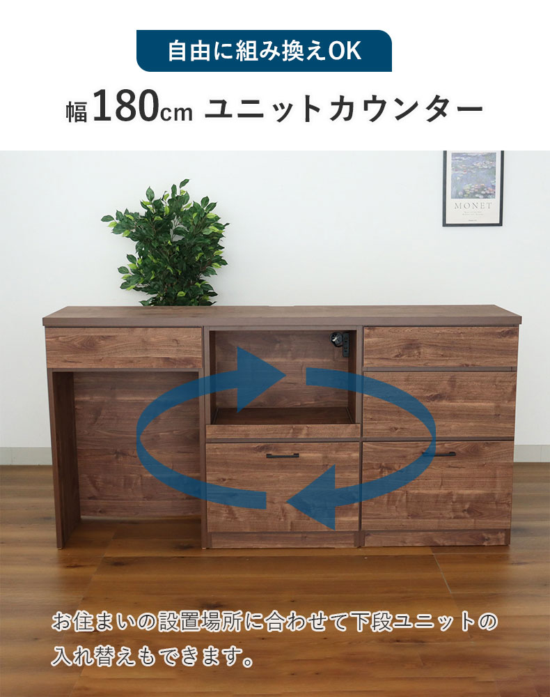 180キッチンカウンター ピックの機能