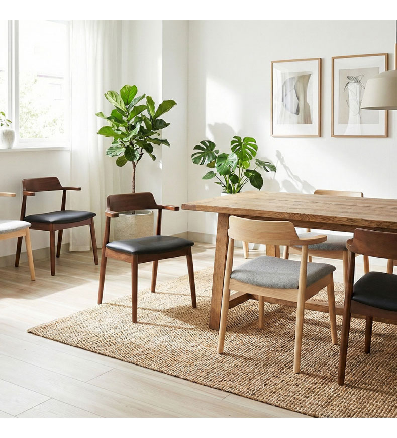 ダイニングチェア2脚セット ハンクの使用例