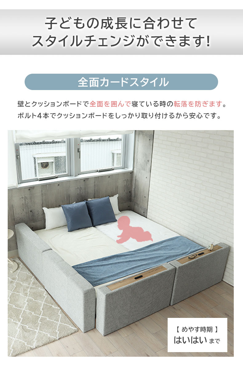 Sx2 すのこ床板&サイド有&ローヘッド(コンセント有) アドリアの機能