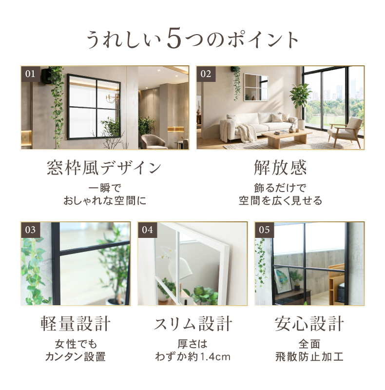 ウォールミラー テュリスの機能