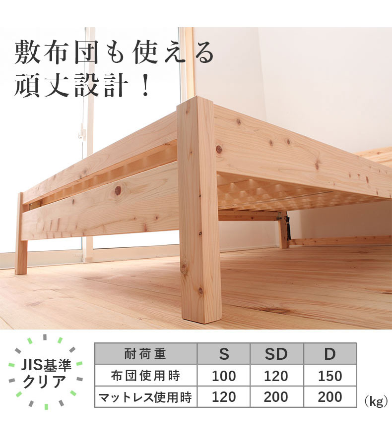 ひのきベッド TBC234の機能