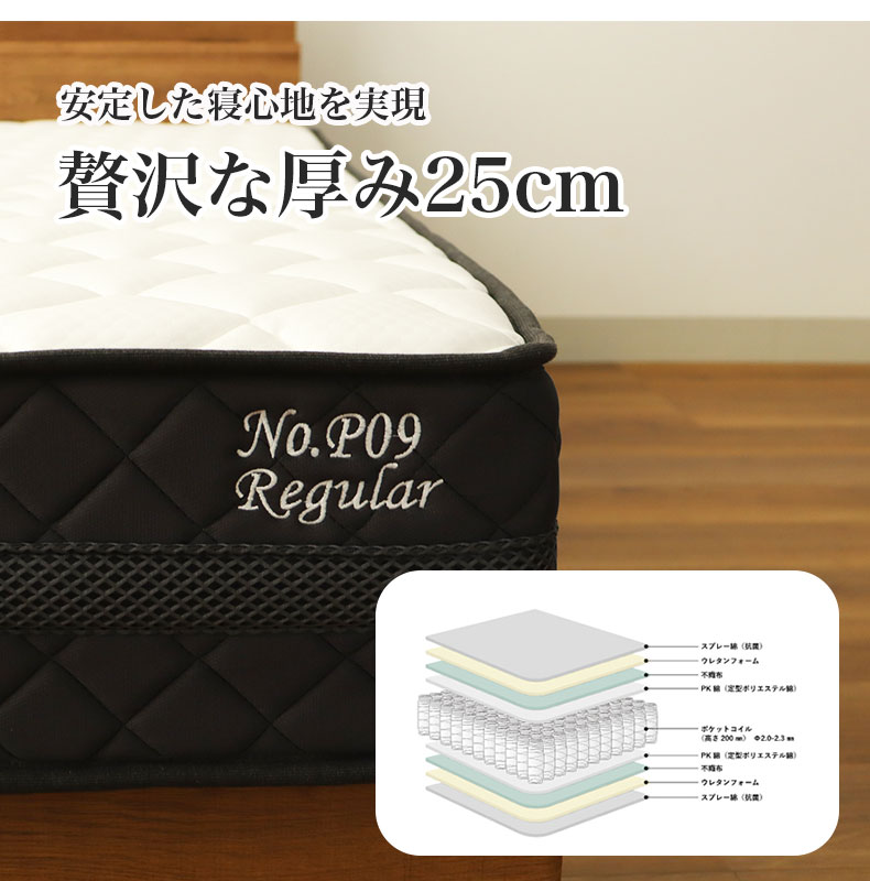 圧縮ロールマットレス グリム P09Rの機能