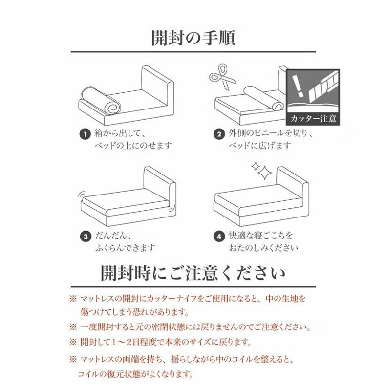 圧縮ロールマットレス グリム P09Rの機能