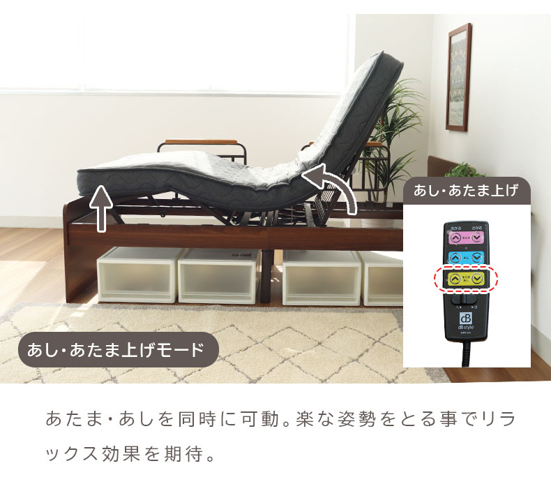 電動ベッド MFB-1202EHS(コイルマットMPR-14R-S)の機能
