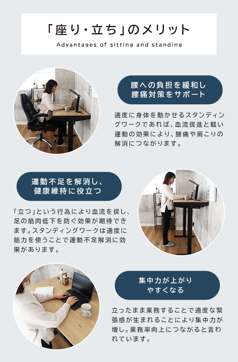 電動昇降デスク ネイトの機能