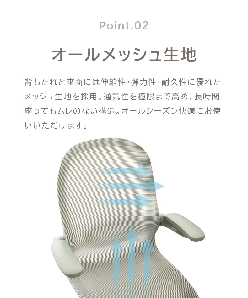 ワークチェア ウィングの機能