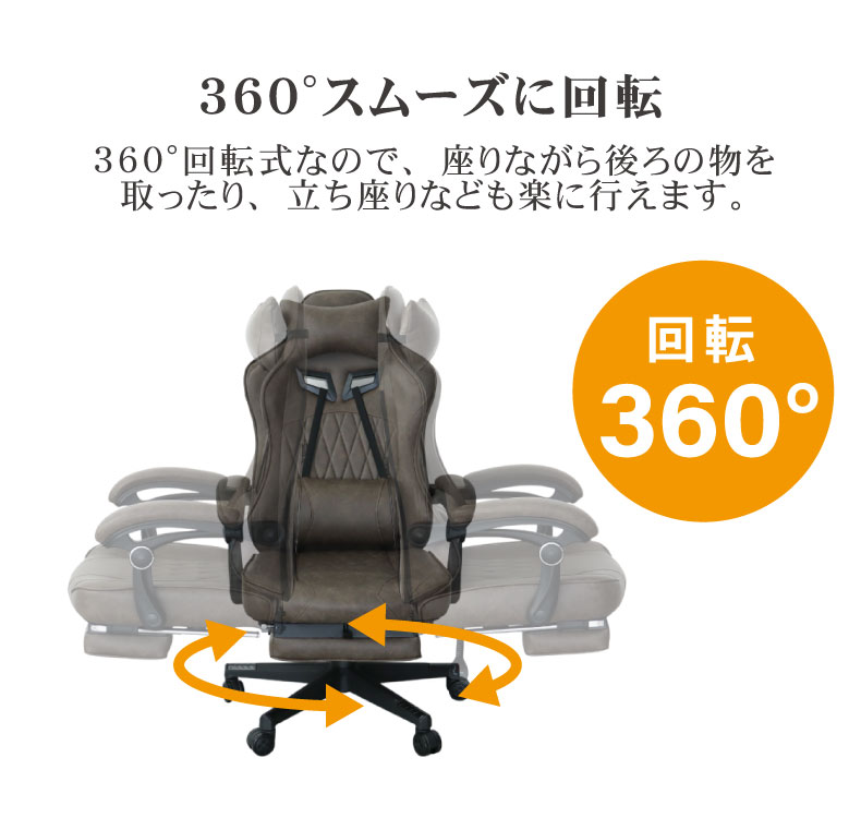 ゲーミングチェア レックスの機能