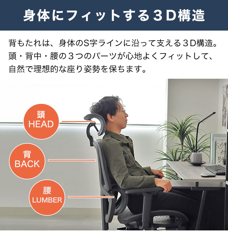 ワークチェア クオーレの機能
