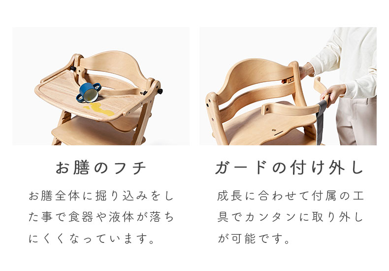 ベビーチェア すくすくチェアスリムGLの機能
