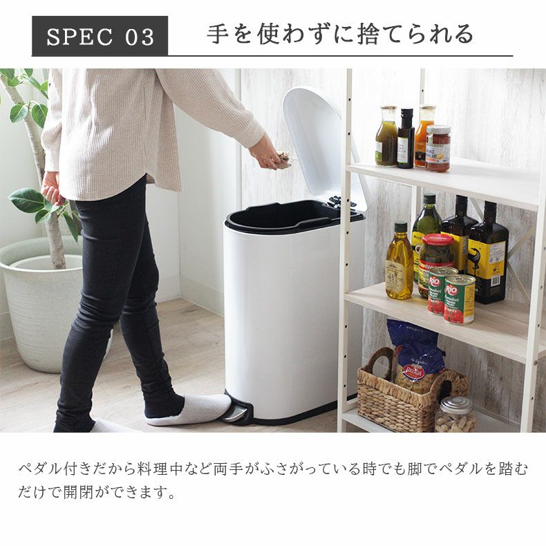 ゴミ箱・ダストボックス | 40Ｌ ゴミ箱 ダストボックス ペダル付き ふた付き キッチン スノーピーク