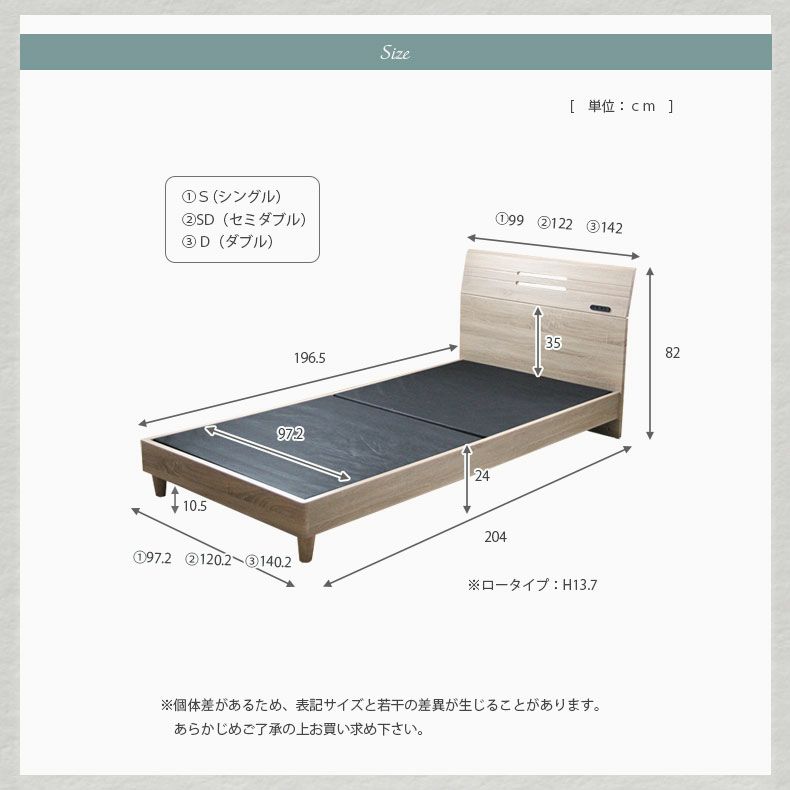 ベッドフレーム | 幅99cm シングル ベッドフレーム 布床板 脚付き ローベッド シンプル コンセント MIチョイス ユース
