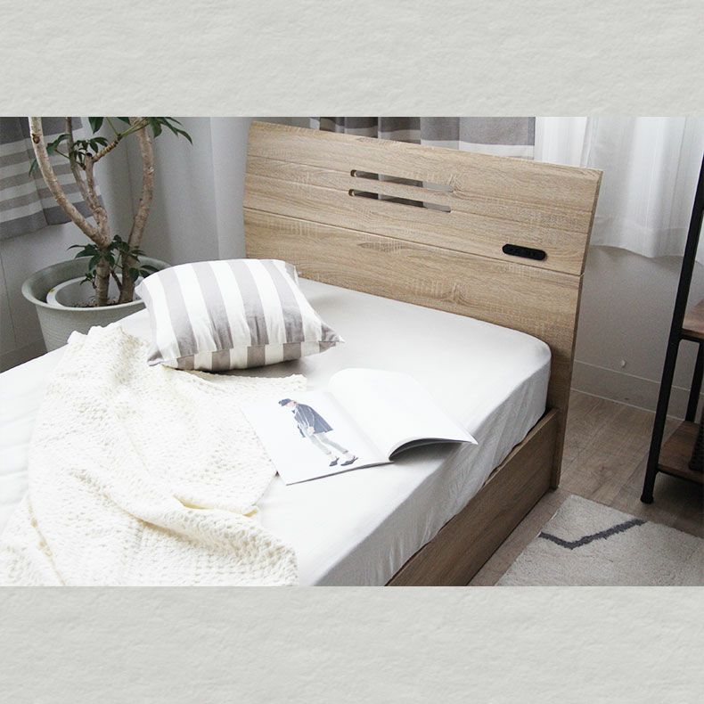 ベッドフレーム | 幅122cm　セミダブル ベッドフレーム コンセント付 布床板＆箱型 MIチョイス ユース