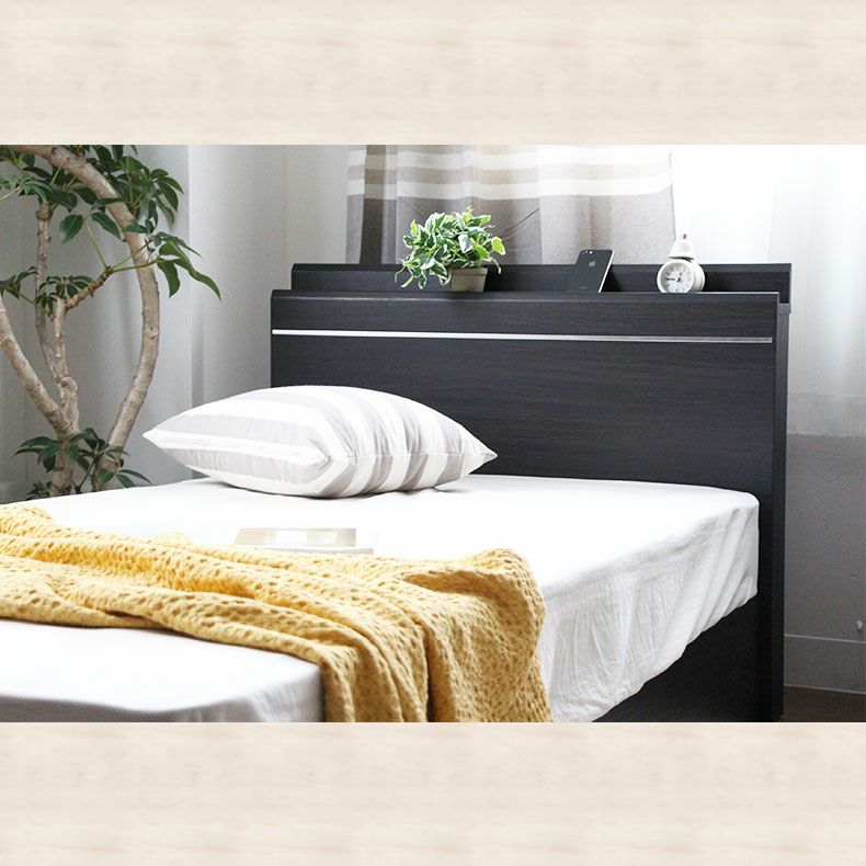 ベッドフレーム | 幅99cm　シングル ベッドフレーム コンセント付 布床板＆箱型ハイタイプ MIチョイス スクエア