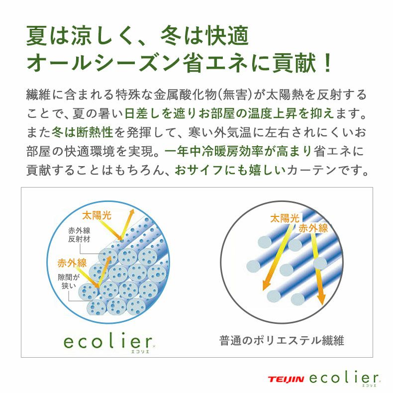 レースカーテン（薄地） | 100x108cm 2枚入り 遮熱 遮像 既製レースカーテン エール