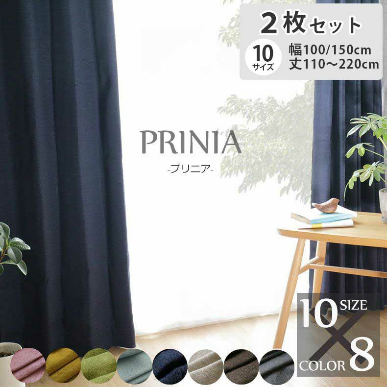 2枚入り  遮光 2枚入り 既製カーテン プリニアのサムネイル
