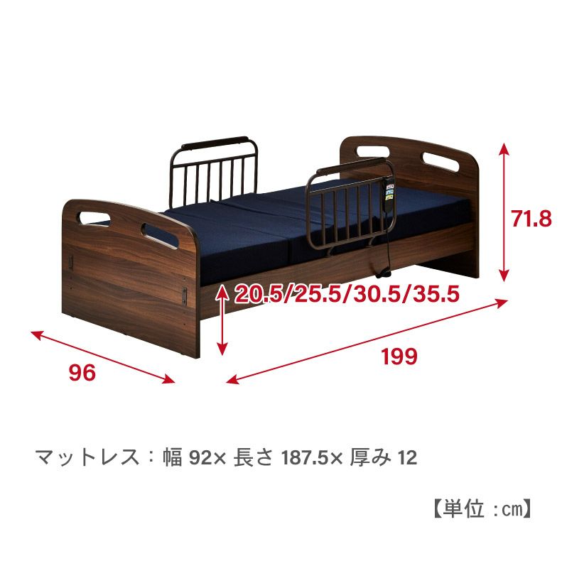 【非課税】電動ベッド カノン1モーター（マット付き）