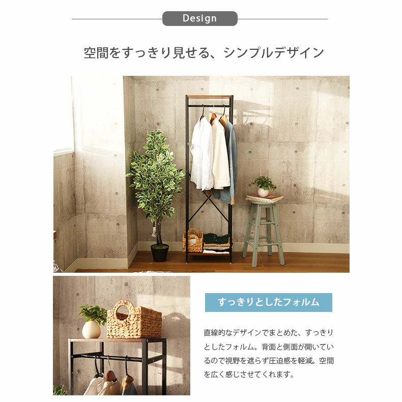 幅44cm ハンガーラック クローゼット 収納 奥行30 省スペース アドオン