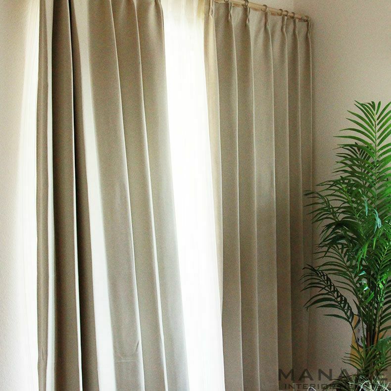 ドレープカーテン（厚地） | 幅100x丈80から140cm 多サイズ 遮光 遮熱 既製カーテン ブリーズ 全12色