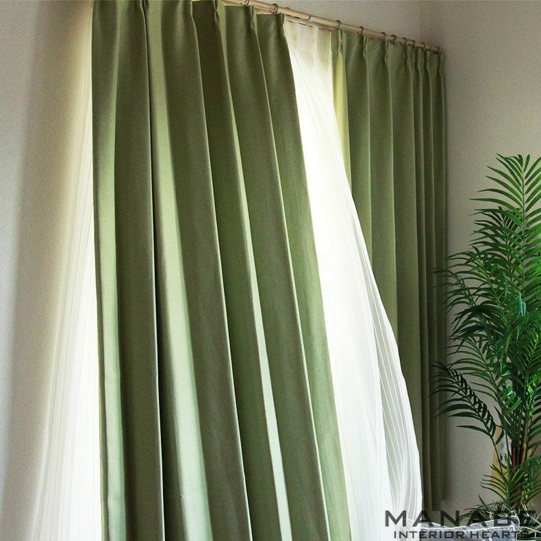 ドレープカーテン（厚地） | 幅100x丈145から200cm 多サイズ 遮光 遮熱 既製カーテン ブリーズ 全12色