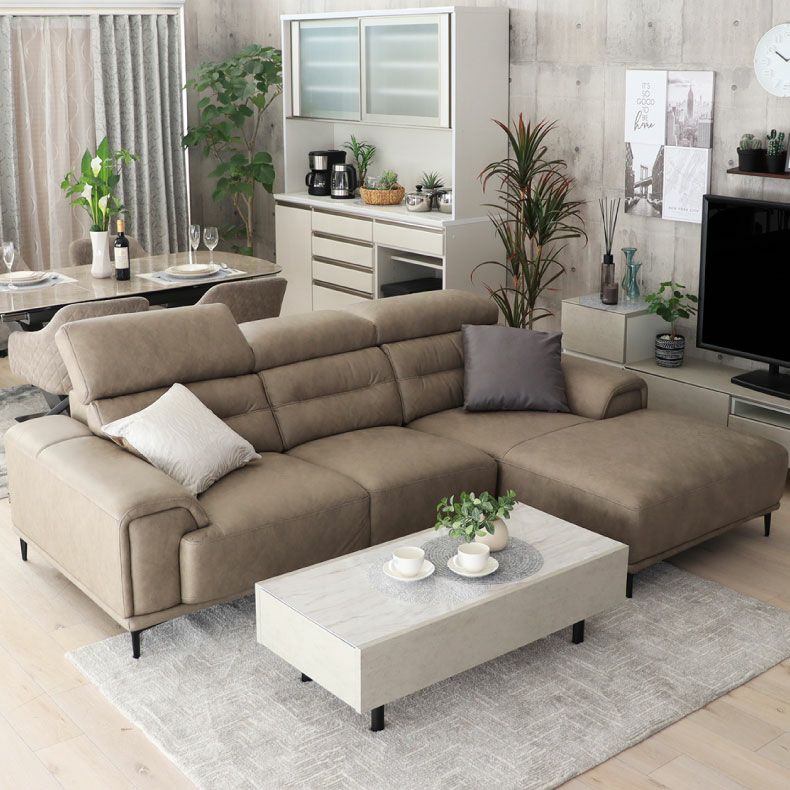 おしゃれなカウチソファ | 3人掛け カウチソファ ファブリック プルミエ