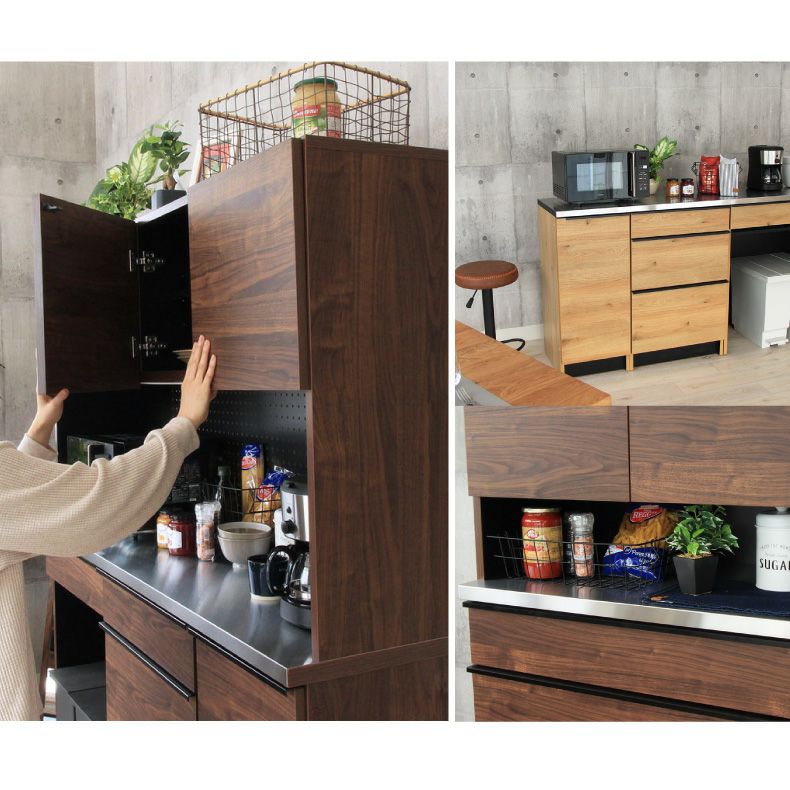 組み合わせ食器棚 | 幅140cm オープン食器棚 上台 フォーガス
