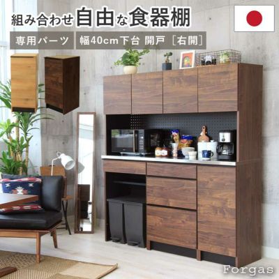 幅40cm 下台 開き戸(右開き) フォーガスのサムネイル